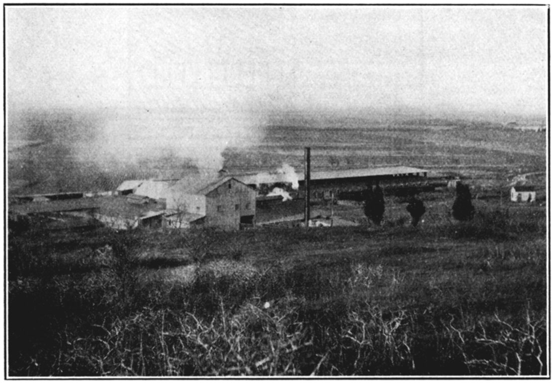 Black and white photo of a Kansas brick plant, Fredonia, Kan.