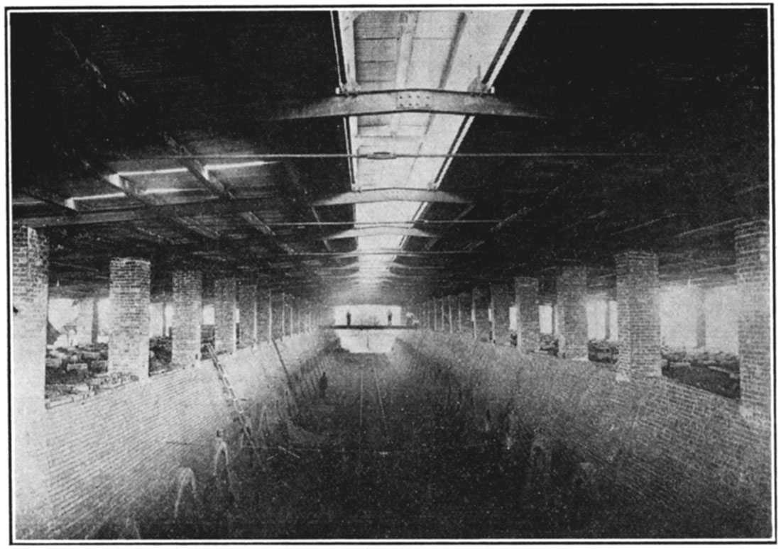 Black and white photo of a brick kiln, Fredonia, Kan.