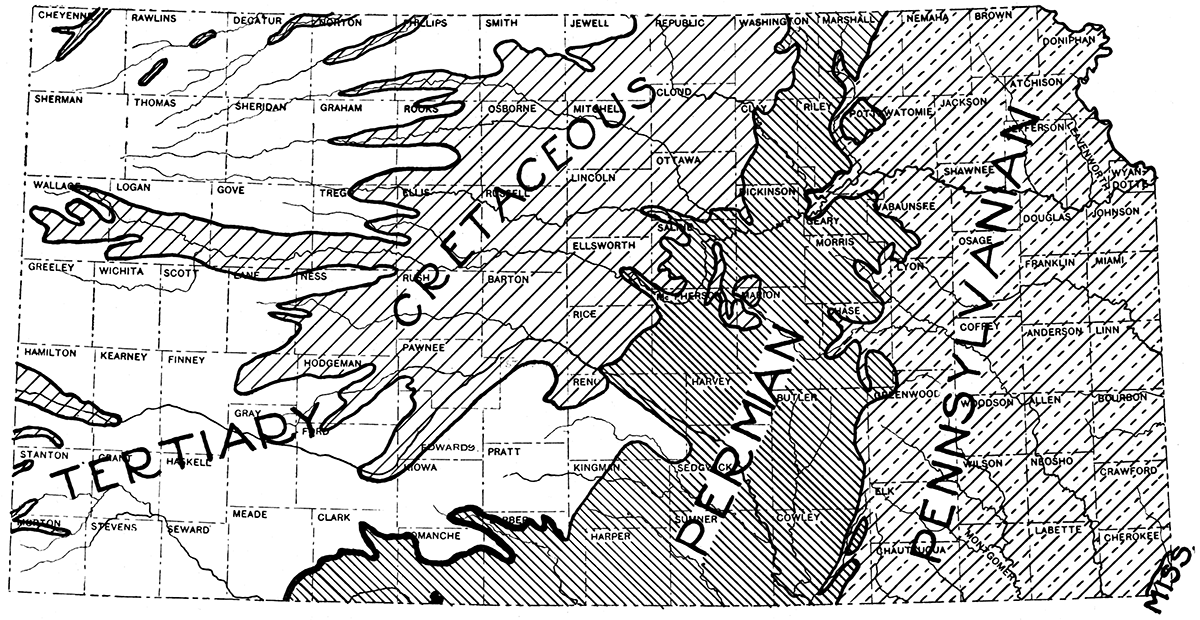 Geologic map of Kansas.
