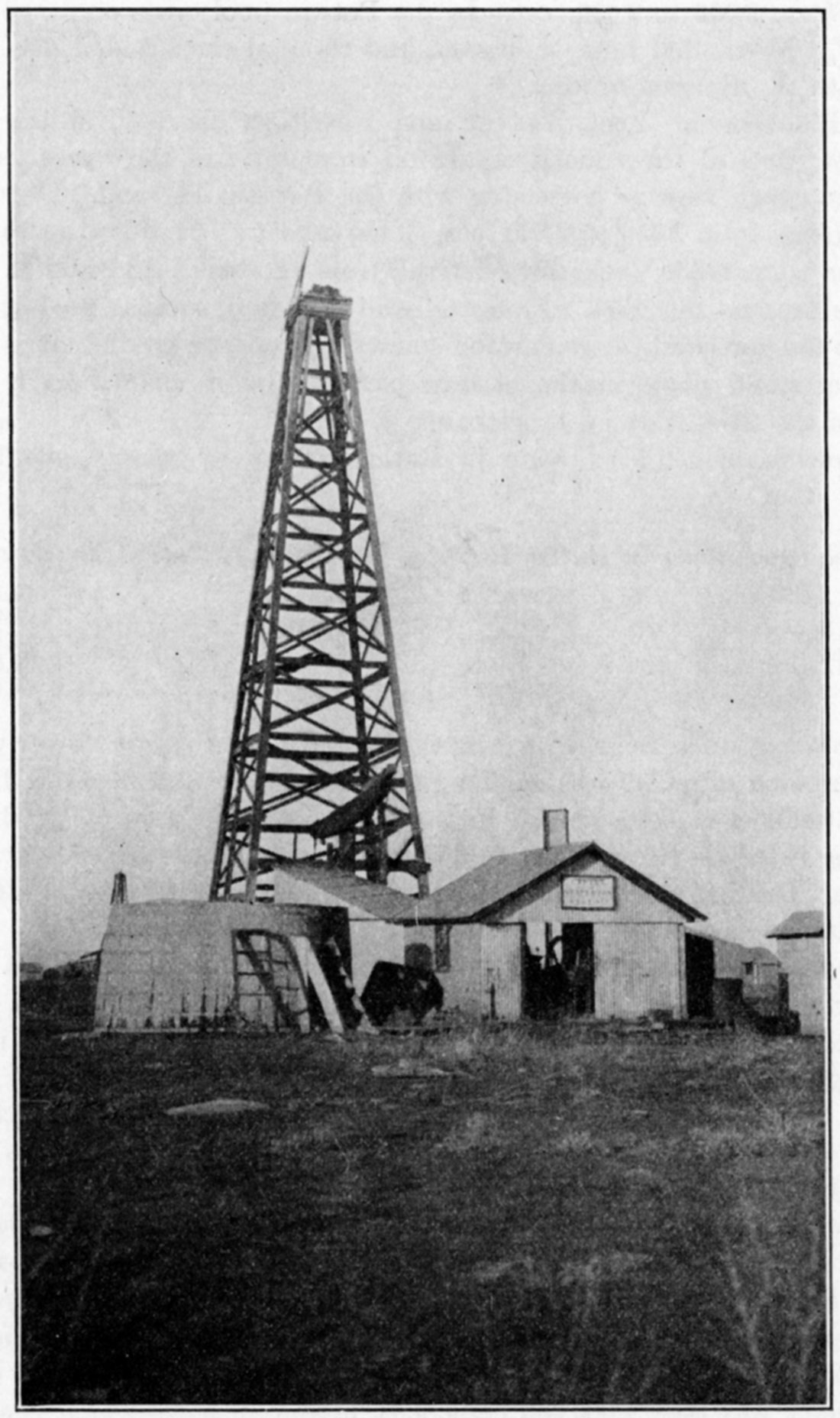 Black and white photo of Stapleton well No. 1.