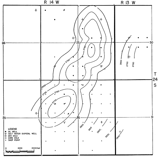 Isopachous map, Stone Corral to Lansing.