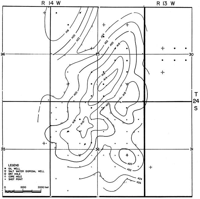 Isochron map, Stone Corral to Lansing.