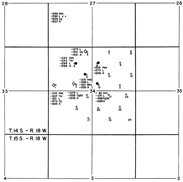 Map of Engel area showing shot points.