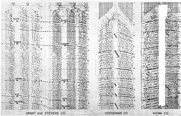 Seismic records for Grant, Stevens, Hodgeman, and Kiowa counties.