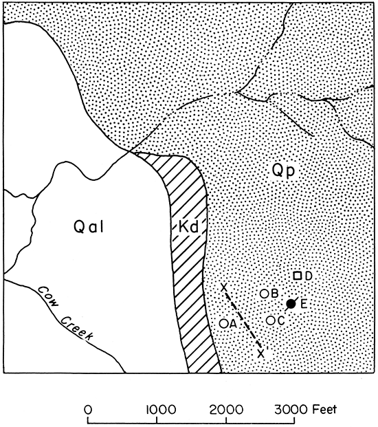 Simple geologic map of Cramm area.