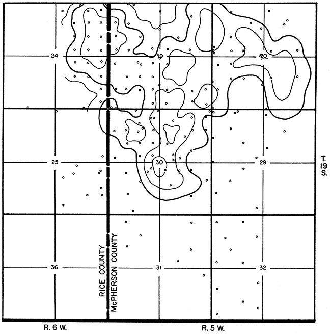 Latest seismic map on Pennsylvanian reflection.