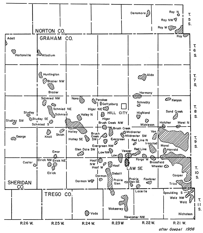 Map showing location of Law Southeast field.