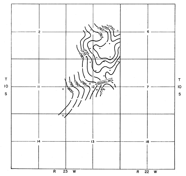 Isopachous map of Stone Corral-Lansing interval.