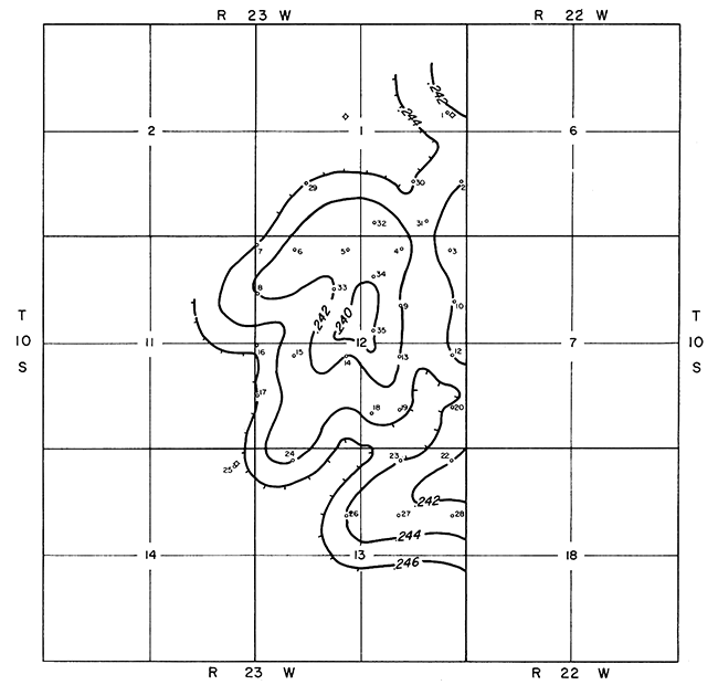 Isotime map of Stone Corral-Lansing interval.