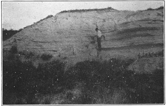 Black and white photo of volcanic ash in southeastern Grant County.