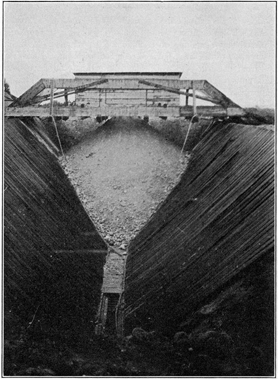 Black and white photo of bin at Pumicite Company mill, Anthony, Kan.