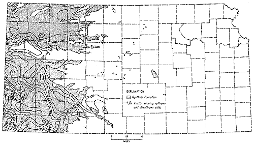 500-foot thickness in Seward County; thickens to 800 toward Oklahoma border; 200-300 feet thick to north.