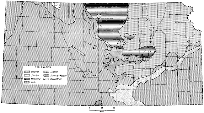 Map of rock units underlying Chattanooga.