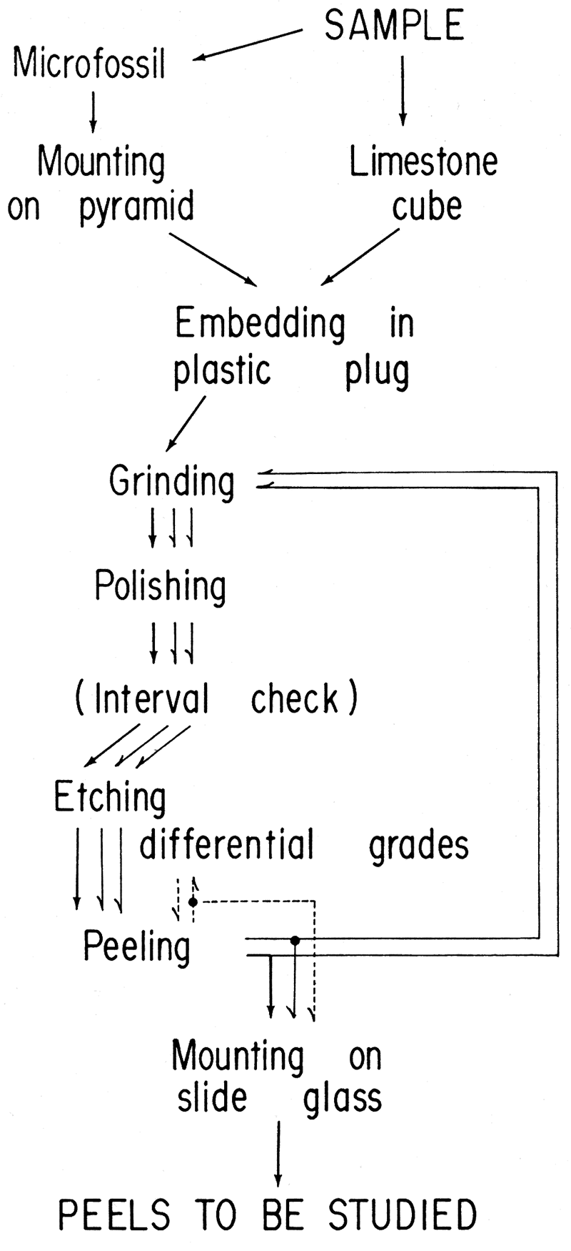 Flow diagram of new serial rnicropeel technique.