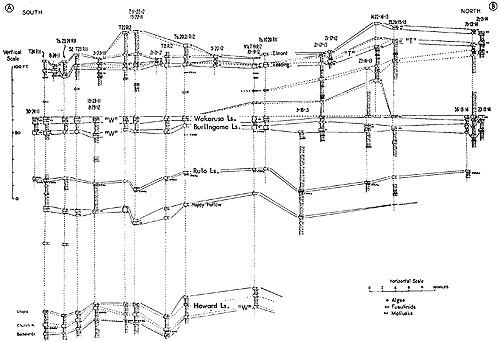 Cross section runs from central Greenwood County north to Osage-Shawnee county border.