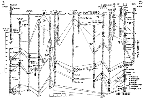 Cross section goes from southern Anderson County to Wyandotte County.