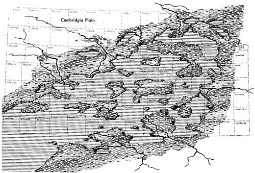 Map shows Kansas in late Eskridge time as a delta-type landscape.