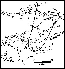 Trail City assemblages in NE and center of type area; Timber Lake is Center to SW areas