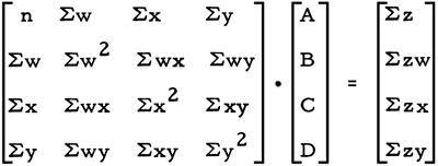 Matrix equation.