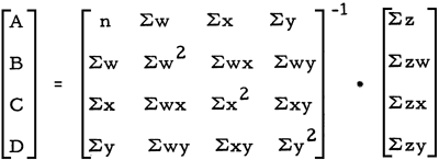 Matrix equation.