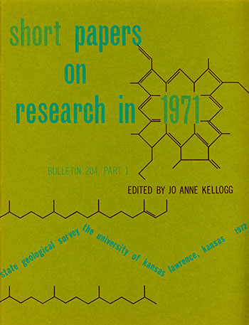 Cover of the book; green paper with blue-green text and brown drawing.