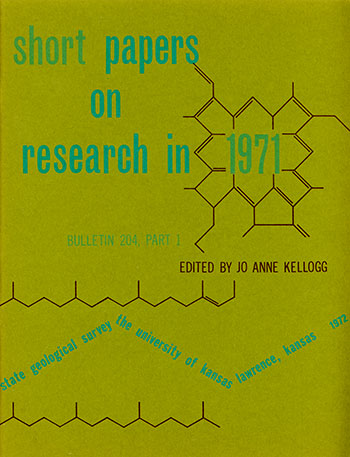 Cover of the book; green paper with blue-green text and brown drawing.