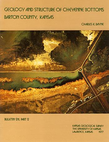 small image of the cover of the book; light brown color with aerial photo of part of Cheyenne Bottoms, dark green text.