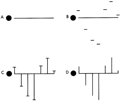 Four steps in drawing baseline diagrams.