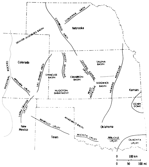Syracuse basin between Las Animas Arch and Oakley Anticline.