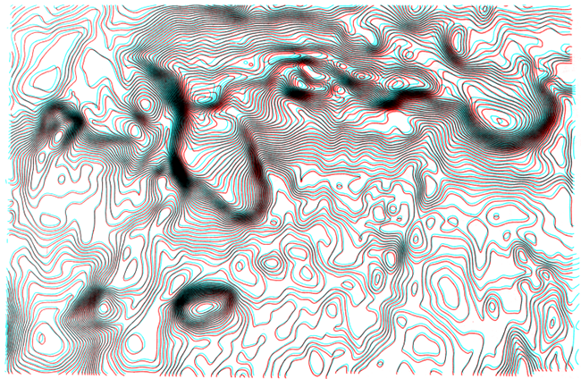 Red-Blue stereo pair aeromagnetic map.