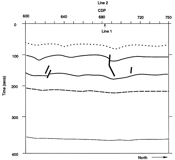 Interpreted section of profile 2.