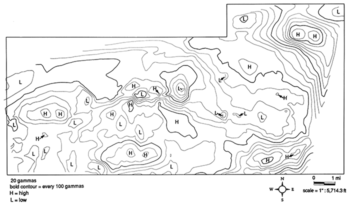 Bouguer gravity map, east-central Douglas County.