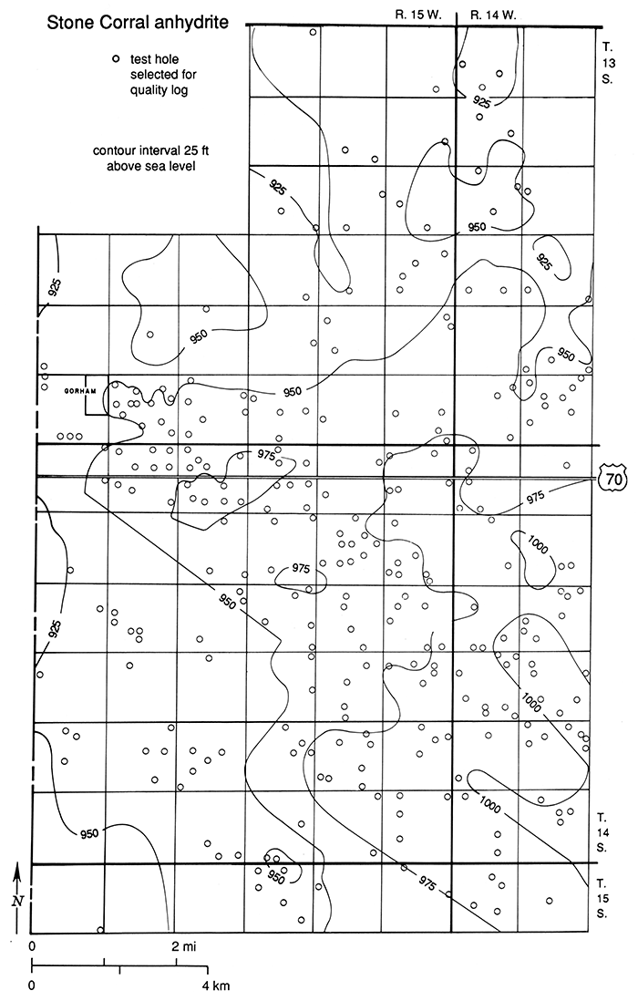 Structure of the Stone Corral anhydrite, Permian.