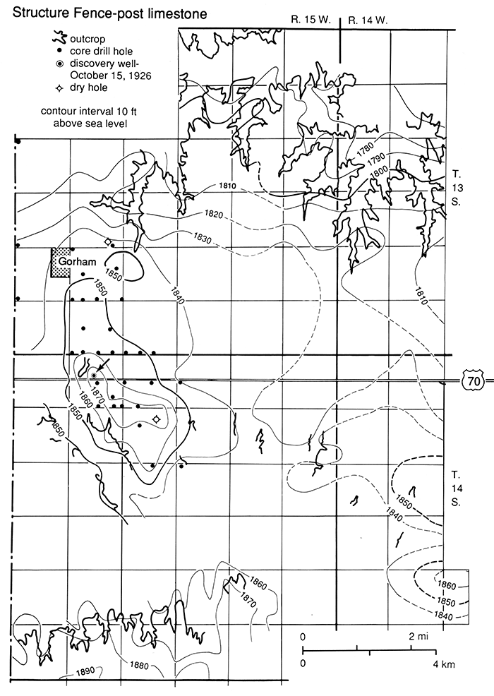 Structure of the Fence-post limestone, Cretaceous.