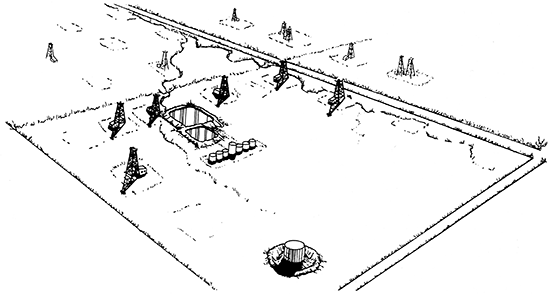 Sketch from photo of Roubach lease, 1951.