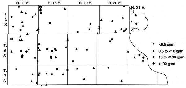 Estimated well yields, Atchison County.