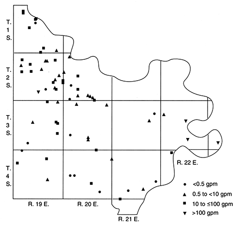 Estimated well yields, Doniphan County.