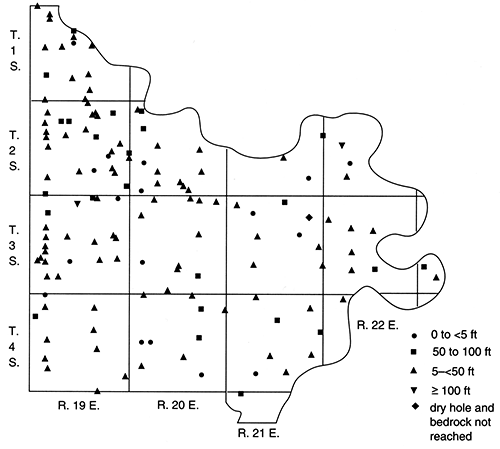 Saturated thickness of Pleistocene deposits, Doniphan County.