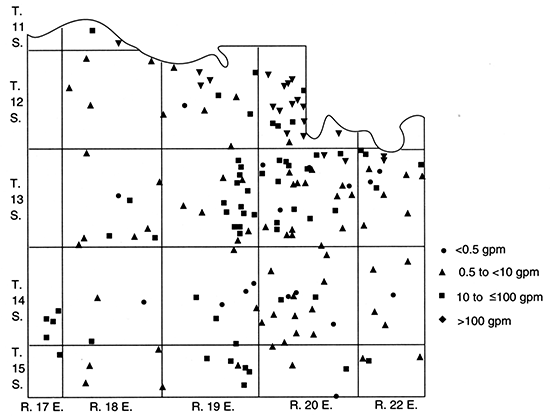 Estimated well yields, Douglas County.