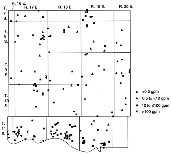 Estimated well yields, Jefferson County.