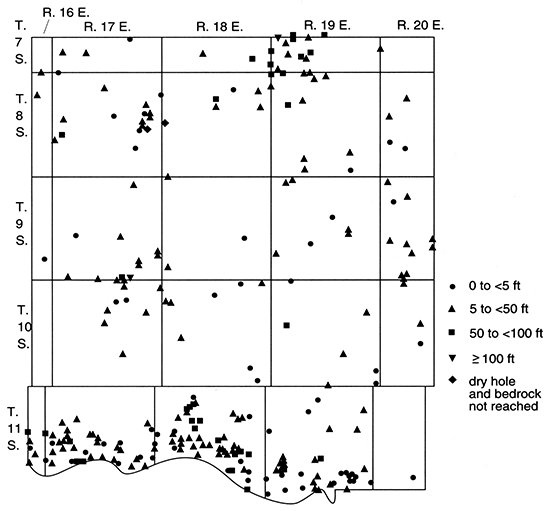 Saturated thickness of Pleistocene deposits, Jefferson County.