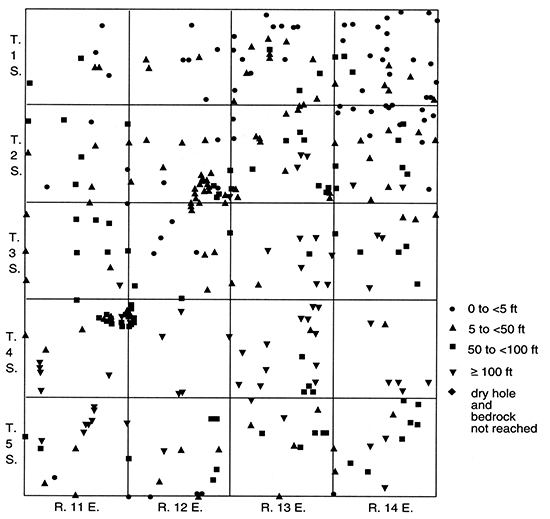 Saturated thickness of Pleistocene deposits, Nemaha County.