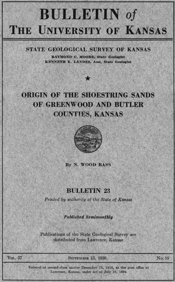 Cover of orignal bulletin; gray mottled paper with black text.