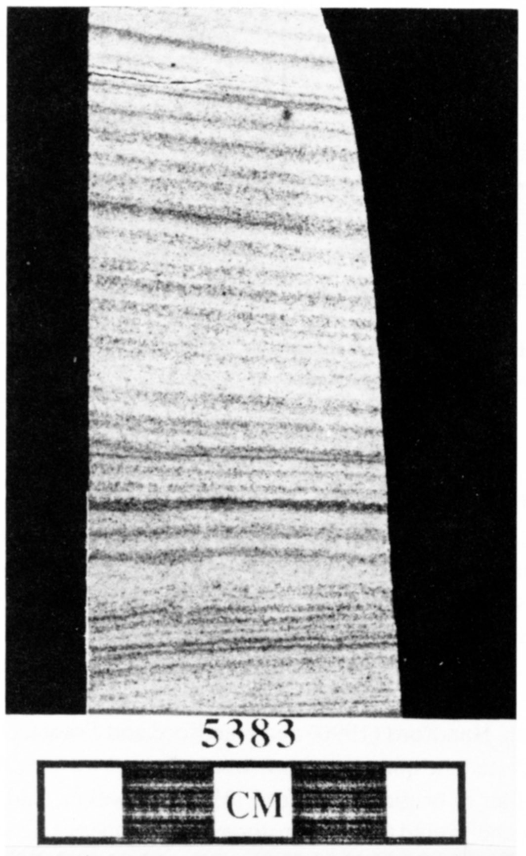 Climbing translatent strata, typically 2-5 mm thick, formed by the migration of climbing wind ripples from the Ste. Genevieve quartzose grainstone facies.
