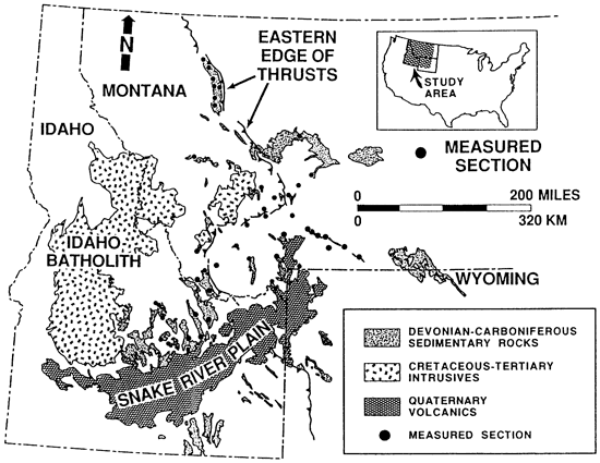 Map shows study sites in Idaho and Montana.