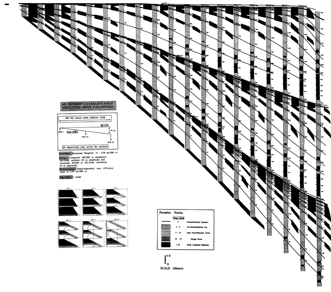 Two-dimensional forward model of the Paradox shelf.