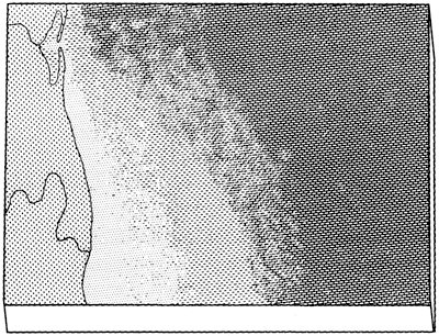 Block diagram showing simple model of depositional system.