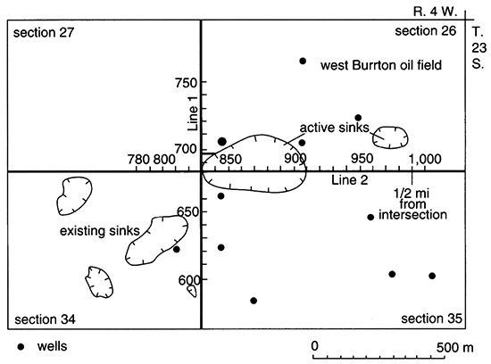 Location map for Punkin Center site, Reno County.