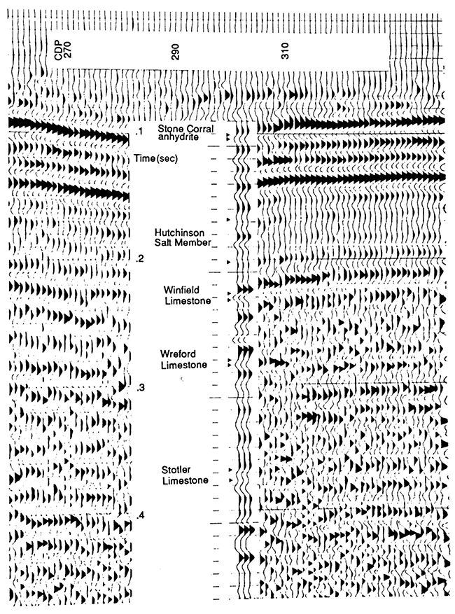 Seismic section of profile 2.