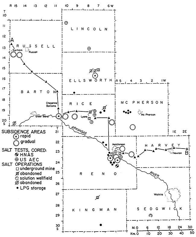 Index map showing the location of the Panning sink, Barton County.